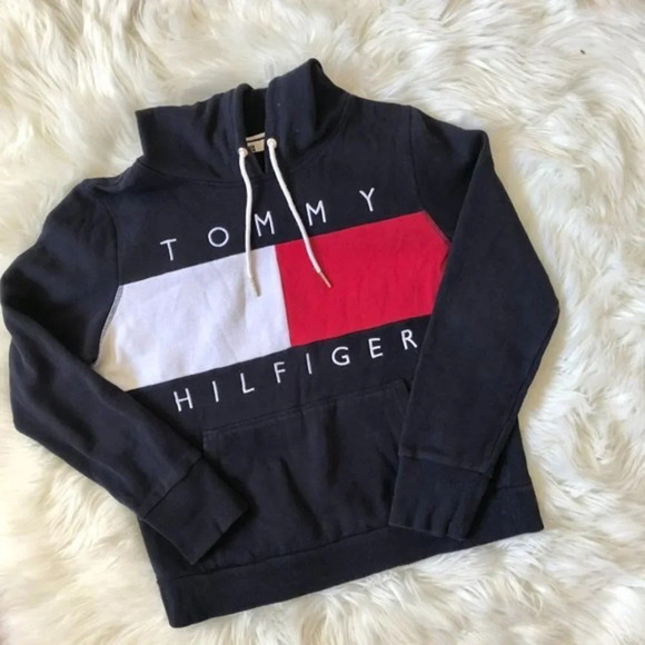 Tommy Hilfiger Spellout Hoodie Sweatshirt Youth M - Picture 2 of 4